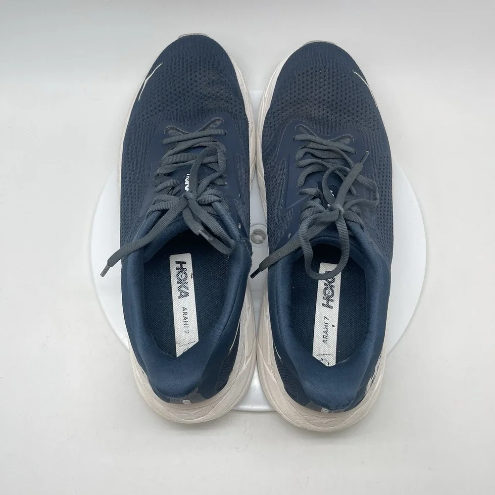 Hoka One One Sneakers Mens 12.5 D Arahi 7 1147850 OPC Navy Blue Running‎ Shoes